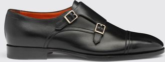 Santoni Monk Strap Santoni in pelle spazzolata