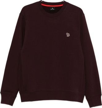 Paul Smith Truien & Vesten, Heren, Rood, S, Katoen, Geborduurd Logo Crew Neck Sweater