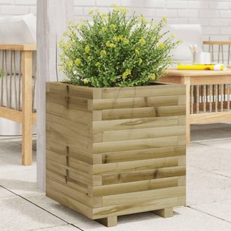 vidaXL Jardinera Madera De Pino Impregnada 40x40x49,5 Cm Vidaxl