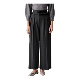 Liu Jo Wijde broek - Dames - Broeken - Grijs - Maat: M Zijde