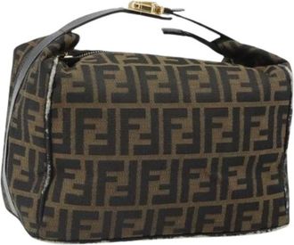 Fendi Pre-owned Handbags, female, Brown, Size: ONE SIZE Pre-owned Vintage Canvas Handbag