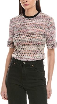 M Missoni Zig Zag Patterned Cropped Knit Top