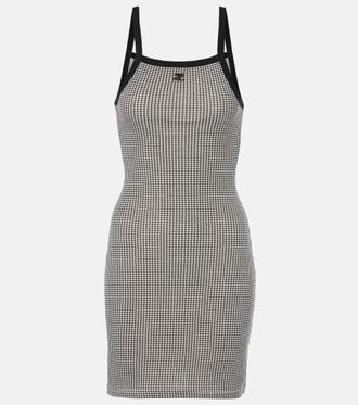 Courrèges Courrèges Houndstooth cotton minidress