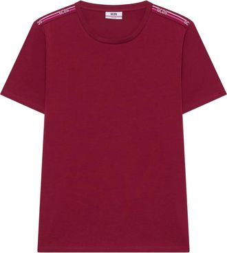 GCDS T-shirt met logo-detail - Heren - T-shirts - Rood - S - Katoen - Tops