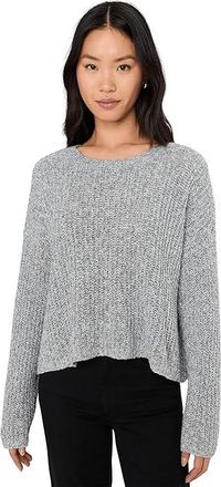 Eileen Fisher Peruvian Cotton Cloud Twist Crew Neck Sweater Womens Sweater Dark Pearl : SM, Nylon/Cotton