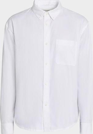 Frame Denim Mens Button-Collar Cotton Oxford Sport Shirt