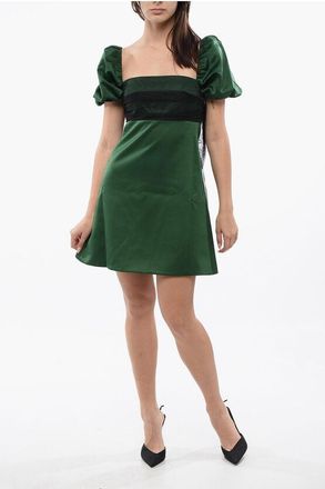 Viktor & Rolf Mini Dress With Lego Of Mutton Sleeves And Bow Detail size Xs