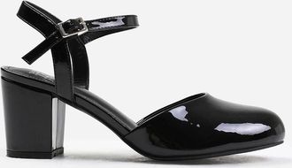 Where's That From Womens Low Heel Block Court Shoes - Black - Size: 4