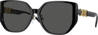 Versace 4449D Zonnebril - Dames - Accessoires - Zwart - Maat: 58 MM Zijde