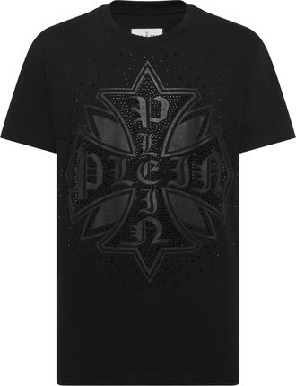 Philipp Plein Round Neck T-Shirt Plein Cross Stones