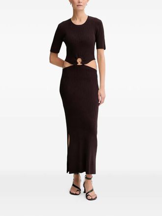 Sessun cut-out midi dress - Marrone
