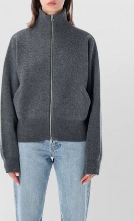 Extreme Cashmere cashmere jacquard cropped zip cardigan