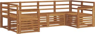 vidaXL Conjunto De Sof&aacute;s De Exterior 6 Uds. Natural Vidaxl