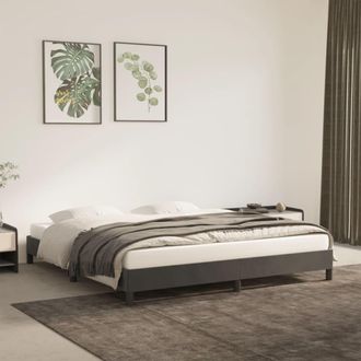 vidaXL Estructura De Cama Sin Colch&oacute;n Terciopelo Gris Oscuro 180x200cm Vidaxl