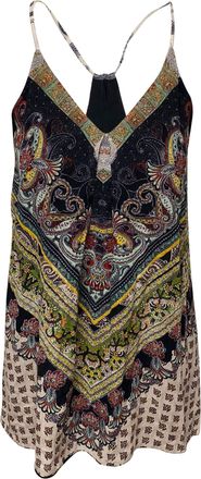 Alice & Olivia Alice + Olivia Pattern Mini Dress in Multicolor Print Silk
