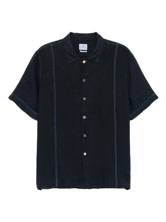 Paul Smith striped shirt - men - Linen/Flax - S - Blue