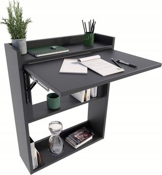 OEM Scrivania Pieghevole Scrivania Da Parete Nera Per Ufficio Studio Soggiorno Mk
