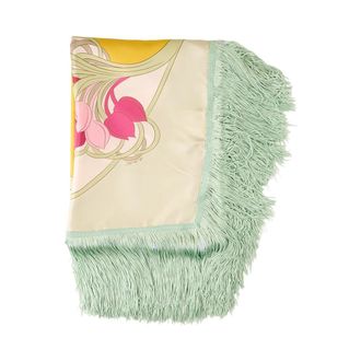 La DoubleJ Silky Scarves, female, Multicolor, Size: ONE SIZE Reversible Fringe Carr&eacute; Scarf
