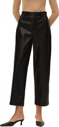 Elodie Parker Vegan Leather Pants In Black