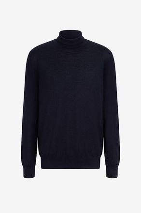 Dolce & Gabbana Feiner Kaschmir- und Seidenpullover mit Rollkragen