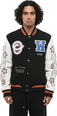 Off-white Black Oversized Bomber Jacket