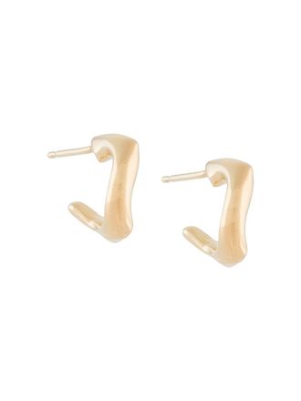 Wouters & Hendrix twisted hoop earrings - women - Sterling Silver - One Size - Gold