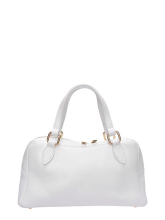 Roberta M Wit Rundleer Tas