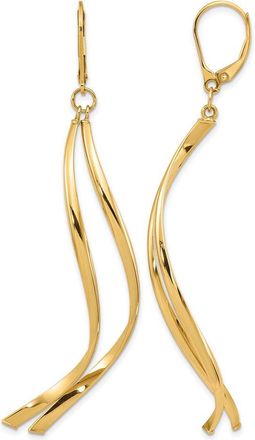 Diamond2Deal 14K Yellow Gold Fancy Drop Dangle Earrings