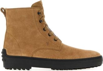 Tod's Tan Logo Gommino Boots