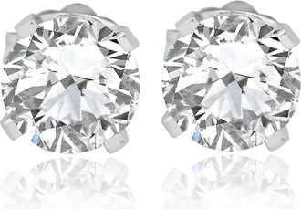 Pompeii3 7/8ct Diamond Studs 14K White Gold