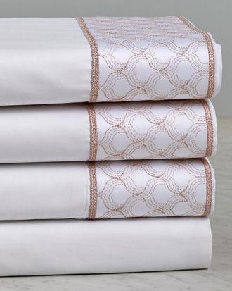 Maurizio Italy Taj Mahal Embroidered Sheet Set