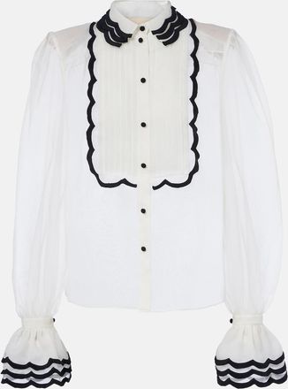 Valentino Sheer silk organza blouse
