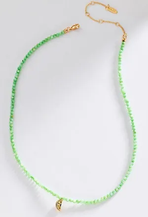 Anthropologie Beaded Icon Necklace