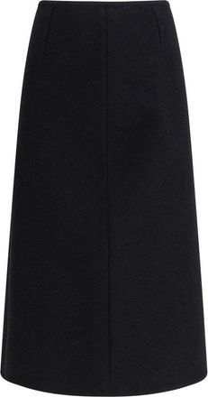 Rier Black Fleece Wool Womens Skirt