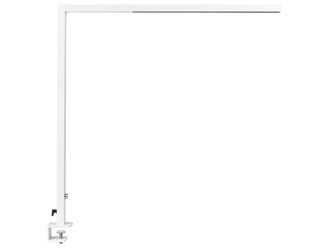 Beliani L&aacute;mpara De Mesa Led De Metal Blanco 120 Cm Abrazadera Moderno Escritorio Volans