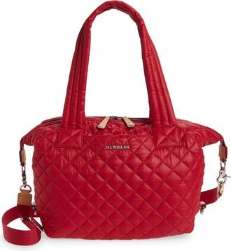 MZ Wallace Medium Sutton Deluxe Quilted Nylon Tote in Apple at Nordstrom