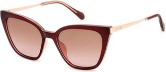 Fossil Brown Pink Shaded Cat Eye Ladies Sunglasses FOS 2131/S 0LHF/M2 54