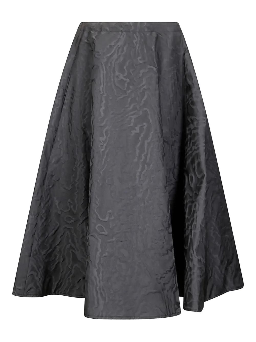 スカート STEFANO MORTARI Women Skirts U62016 Black Stefano Mortari textured-effect midi skirt - women - Fabric
