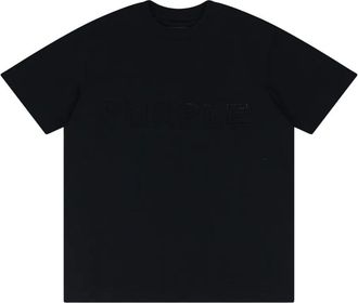 Purple T-shirt con decorazione di cristalli - Nero