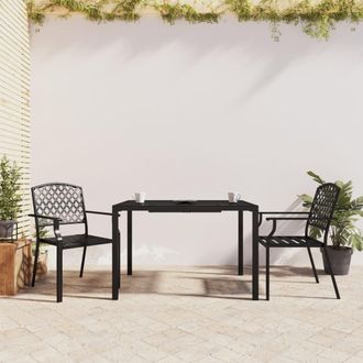 vidaXL Juego De Comedor De Jard&iacute;n 3 Piezas Acero Gris Antracita Vidaxl
