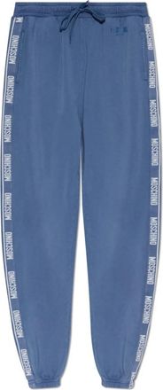 Moschino Track Pants Met Zijstrepen - Heren - Sweatpants - Blauw - 2XL - Katoen - Broeken