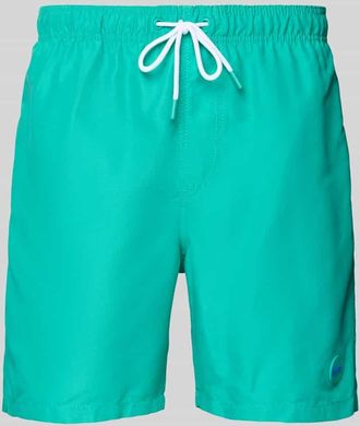Shiwi Regular Fit Badehose mit Label-Patch Modell Mike in Mint, Größe XXL