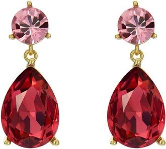 Ted Baker Teaire Crystal Drop Earrings in Gold Tone /Pink Multi Crystal at Nordstrom