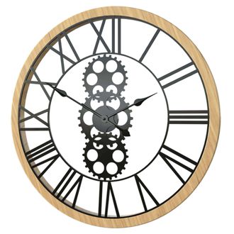 Atmosphera Reloj De Pared Para Sal&oacute;n Y Comedor Maelo, Dise&ntilde;o Contempor&aacute;neo, Color Negro 70 Cm, Estilo Moderno