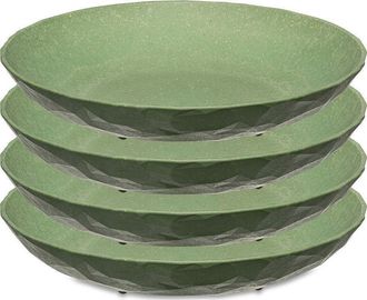 Koziol Club 220m Set De Cuatro Platos Nature Leaf Green