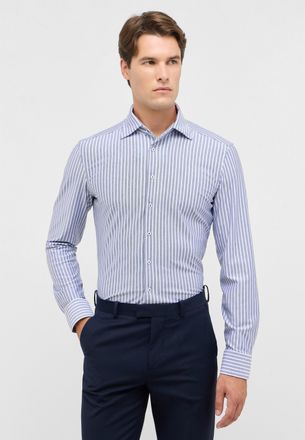 Eterna Langarmhemd ETERNA SLIM FIT, Herren, Gr. 38, Normalgr&ouml;ssen, dunkelblau, 58% Baumwolle, 42% Polyester, schmal, Manschette, Hemden Langarmhemd, NON IRON