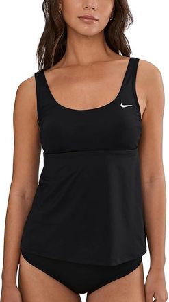 Nike Effortless Essential Scoop Neck Tankini Womens Swimsuits One Piece Black : SM, Polyester/Spandex