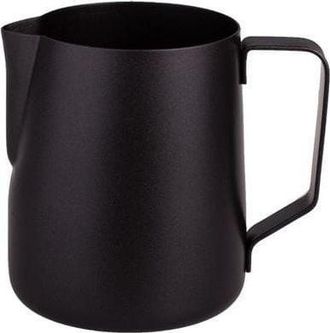 OEM Rhinowares Jarra Para Leche Negra 600 Ml Acero Inoxidable