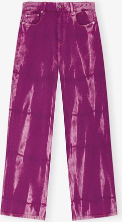 Ganni Purple Overdyed Marri Jeans - Size 26 Organic Cotton