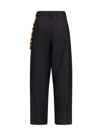 Darkpark Womens Phebe Pants Black Cotton Trousers